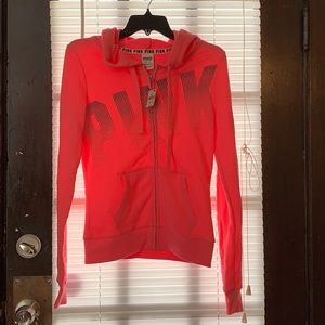 Pink Victoria’s Secret Bright Pink Hoodie NWT XS